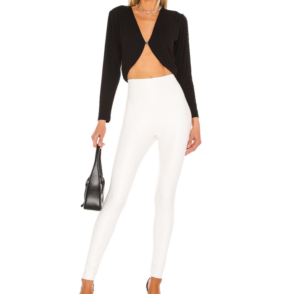 Commando Faux Leather Leggings White Small NWOT
